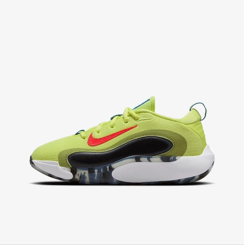 Nike IsoFly SE Lime Green and Red Basketball Sneakers